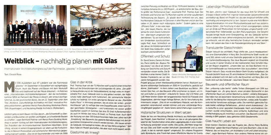 Weitblick | Nachhaltig planen mit Glas im DAB 11/2022